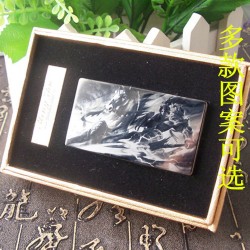 创意电子点烟器USB充电打火机 黑冰 蓝冰唐草 英雄联盟个性定制