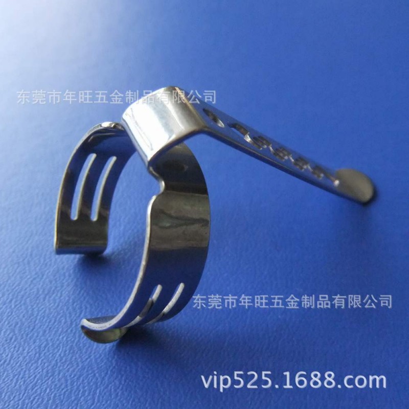 厂家强力推荐 手电筒不锈钢夹子 LED手电筒抱夹 钢笔弹性笔夹