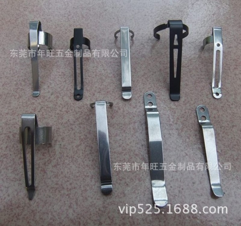 厂家强力推荐 手电筒不锈钢夹子 LED手电筒抱夹 钢笔弹性笔夹