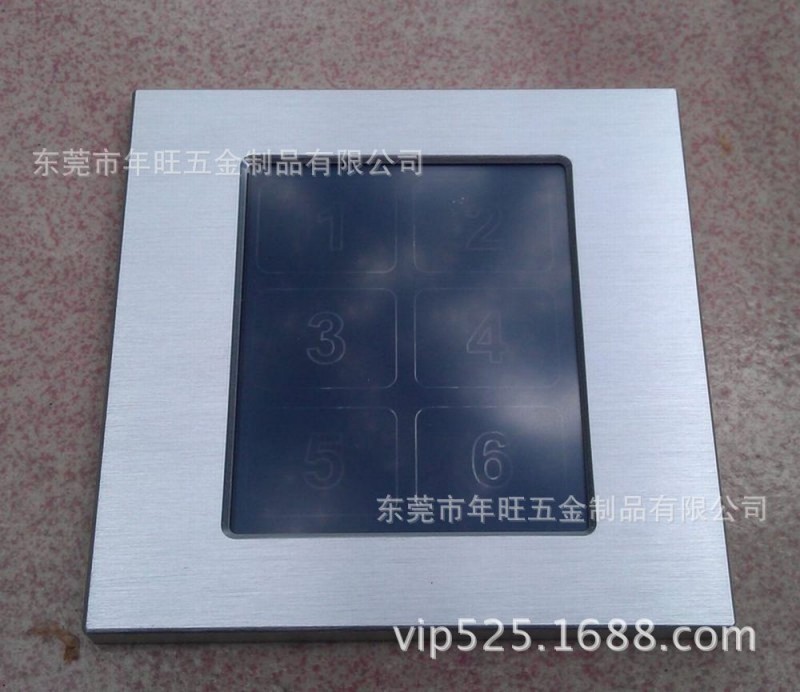 86锌合金开关面板 门控金属开关面板 不锈钢拉丝开关面板