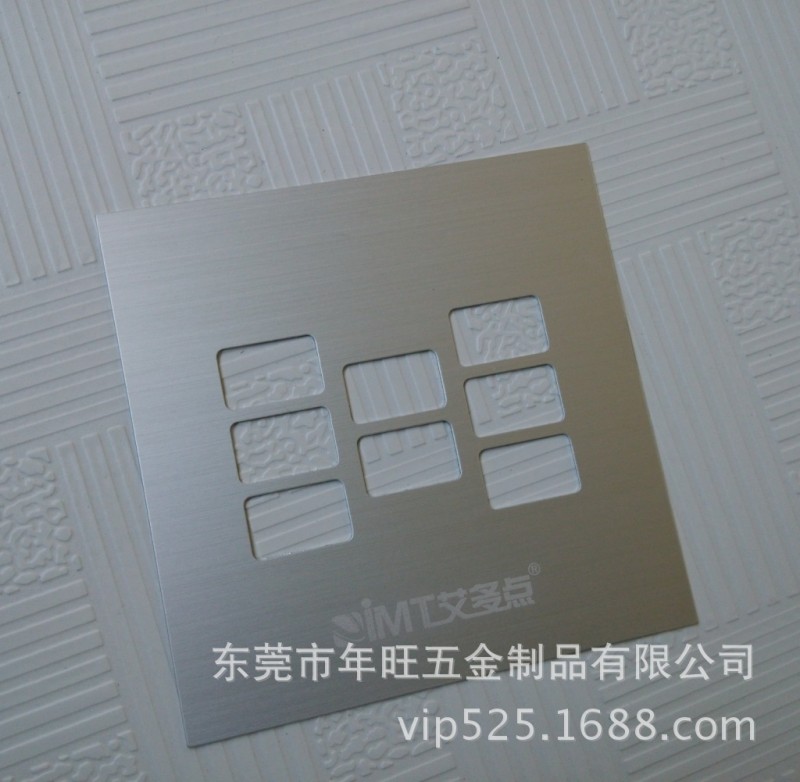高档触控金属开关面板 不锈钢拉丝开关面板 铝合金氧化面板 订做
