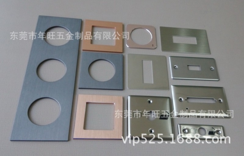 86型金属锌合金拉丝仿金色开关面板 不锈钢拉丝门控面板 品质保证