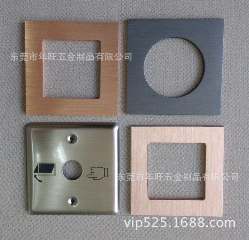 86型金属锌合金拉丝仿金色开关面板 不锈钢拉丝门控面板 品质保证