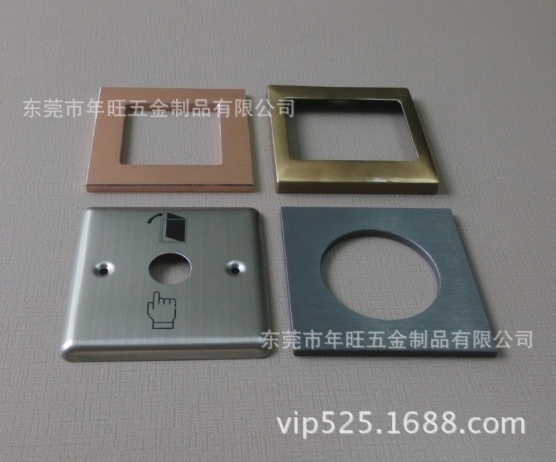 专业定制 金属开关面板 五金插座开关面板 不锈钢丝印面板