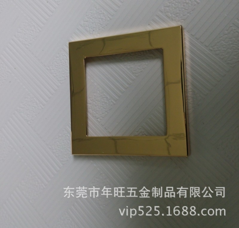 高档酒店 86型金属开关面板 锌合金凸边开关面板 表面电镀仿金色