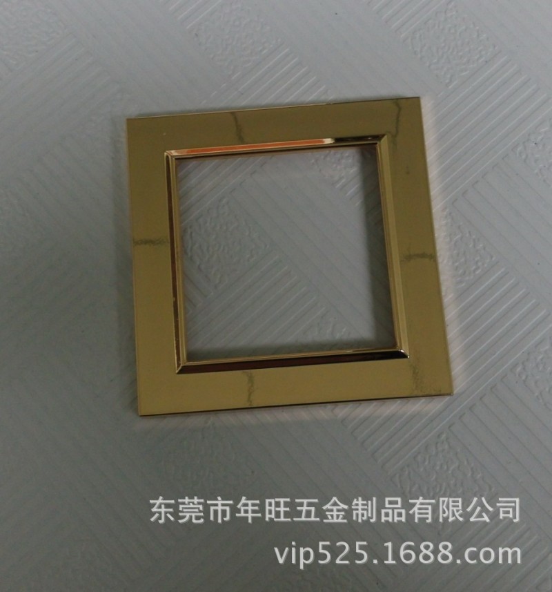 高档酒店 86型金属开关面板 锌合金凸边开关面板 表面电镀仿金色