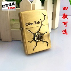 精品恒星STAR煤油打火机 青铜玫瑰花煤油机 广告礼品打火机可定制