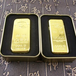 金条超薄砂轮明火打火批发创意金砖个性广告打火机 礼品定制LOGO