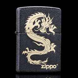 原装正品ZIPPO芝宝打火机 236飞龙在天黑裂漆 美国zippo打火机