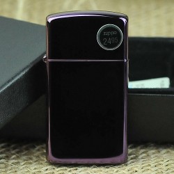 正品美国ZIPPO打火机 紫色诱惑纤巧紫冰28124 专柜正版 火机礼品