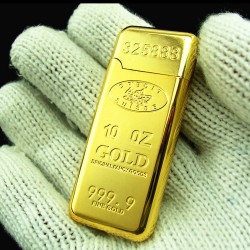 金条超薄砂轮明火打火机批发创意金砖个性广告打火机 可定制LOGO