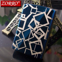 香港原装 zorro佐罗煤油打火机 蓝冰艺术空间超薄创意防风 可定制