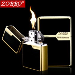 香港原装 zorro佐罗煤油打火机 色块超薄防风 个性创意 正品火机