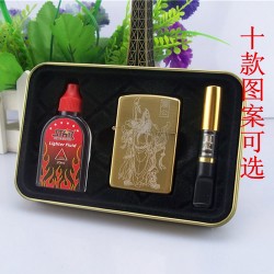 zippo类金冰关公 兄弟 龙系列煤油打火机套装 礼品广告打火机定制