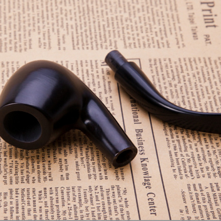 特价直销 小叶黑檀木烟斗 9mm过滤芯烟丝斗烟具批发 爆款烟斗批发