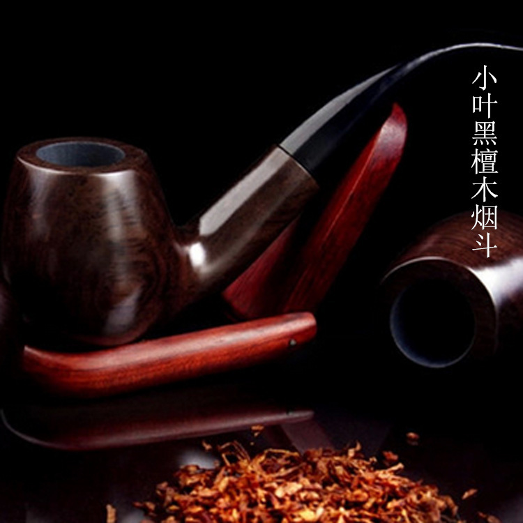 特价直销 小叶黑檀木烟斗 9mm过滤芯烟丝斗烟具批发 爆款烟斗批发