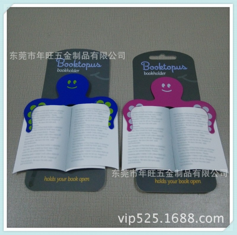 个性精美礼品书签 不锈钢书签定制 铁喷粉印刷书签 梳子书签夹