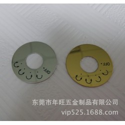 厂家供应 不锈钢圆片标牌 电器上金属铭牌 铜丝印标牌 工艺精细