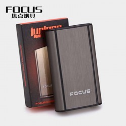 FOCUS创意自动烟盒 个性烟盒烟具批发温州焦点厂家批发烟具拉丝盒