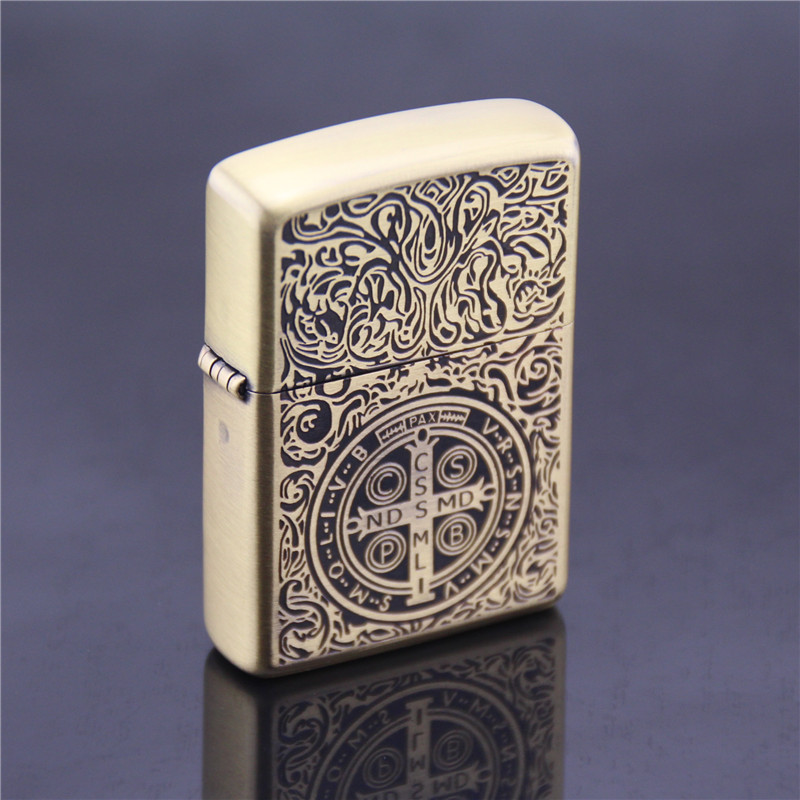 香港大亨D9009B康斯坦丁 高档铜壳高档煤油打火机 广告汽车礼品