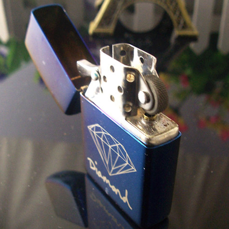 ZIPPO类蓝冰钻石情人 激刻系列煤油打火机 广告创意打火机可定制