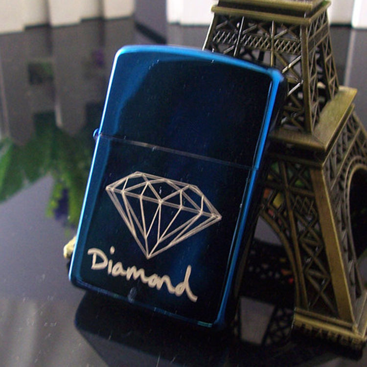 ZIPPO类蓝冰钻石情人 激刻系列煤油打火机 广告创意打火机可定制