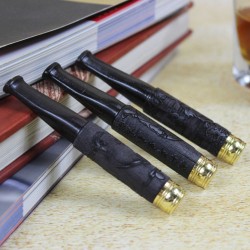 精品高档烟嘴 全木精雕 黑檀拉杆过滤烟嘴 木质烟具烟嘴礼品批发