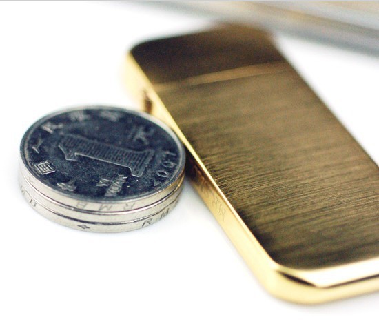 烟先生MR.SMOKE超薄打火机 充气打火机 镀金拉丝 礼品火机批发