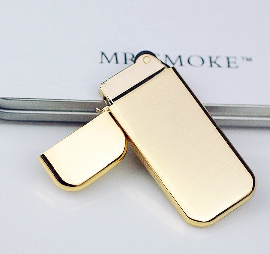 烟先生MR.SMOKE超薄打火机 充气打火机 镀金拉丝 礼品火机批发