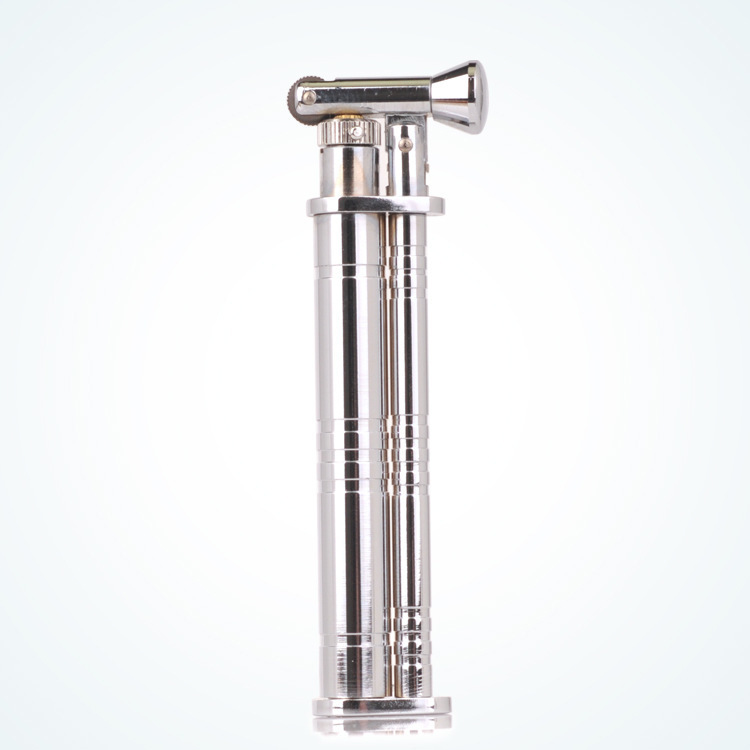 MR.SMOKE 烟先生气体打火机企鹅个性砂轮 粗银金属打火机批发