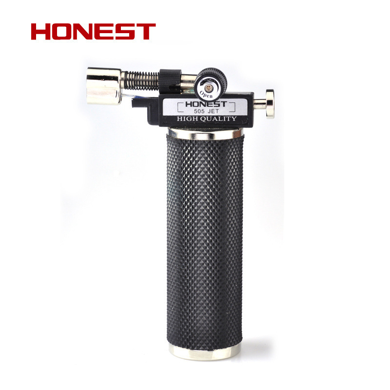 百诚正品直冲防风焊接喷火枪打火机金属充气户外烧烤经典创意个性