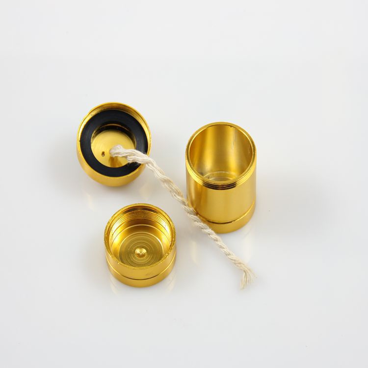新款大亨铝合金酒精灯金色 迷你便携金属酒精灯 送灯芯 厂家批发