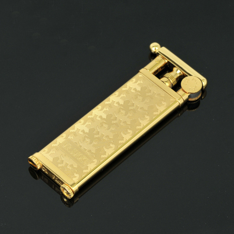 MR SMOKE 火石棉油打火机 金色超薄 壁虎漫步 打火机批发