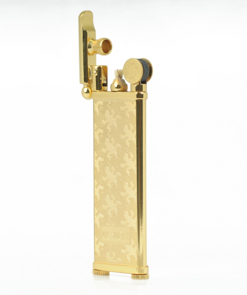 MR SMOKE 火石棉油打火机 金色超薄 壁虎漫步 打火机批发