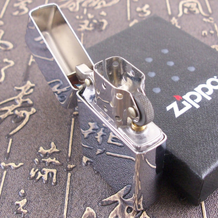 zippo款亮铬光板 创意防风金属煤油打火机 铜壳超薄 广告礼品定制