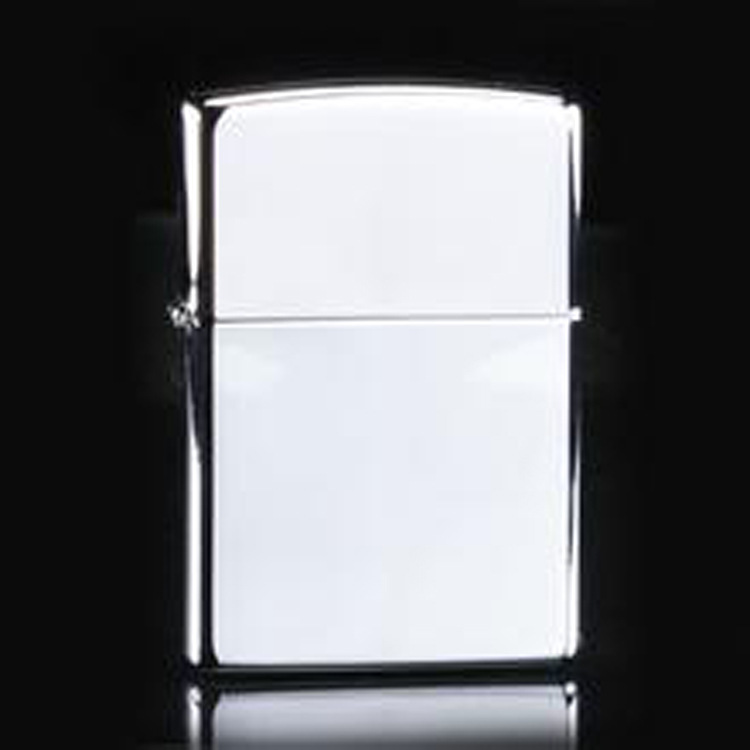 zippo款亮铬光板 创意防风金属煤油打火机 铜壳超薄 广告礼品定制