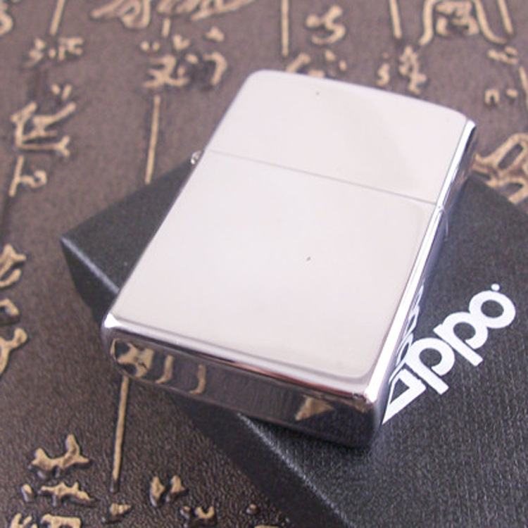 zippo款亮铬光板 创意防风金属煤油打火机 铜壳超薄 广告礼品定制