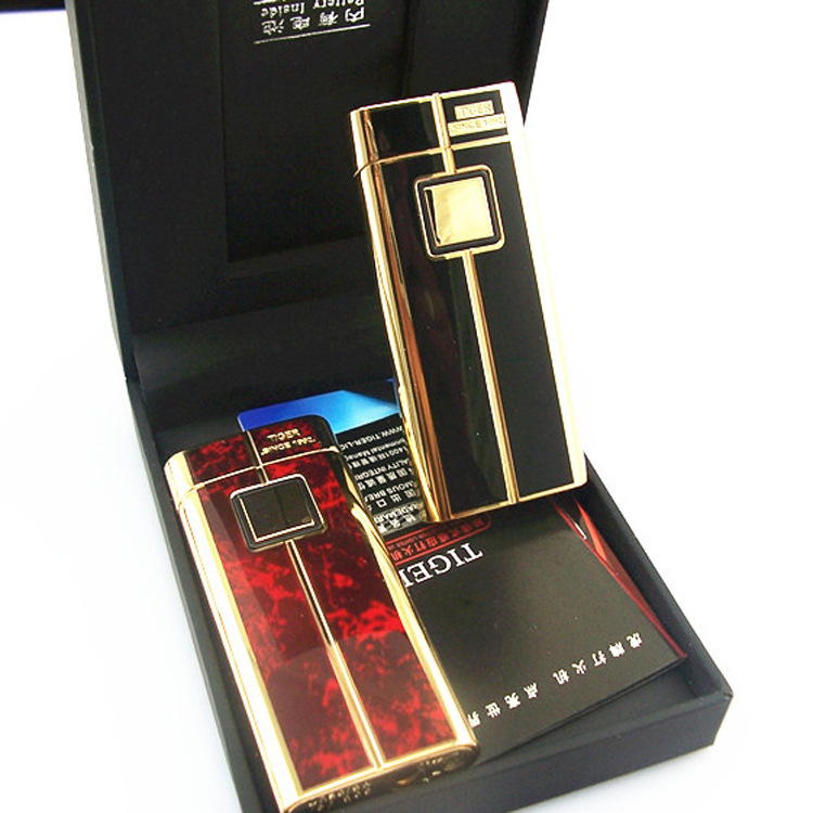 正品Tiger 虎牌打火机触摸感应防风打火机 创意打火机批发可刻字