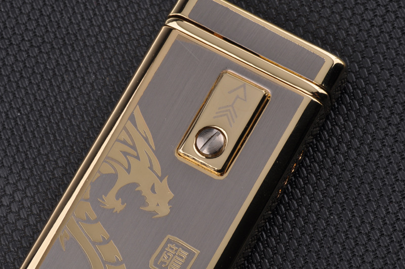 正品百诚高档精品打火机个性创意龙纹灵敏触摸感应打火机防风充气