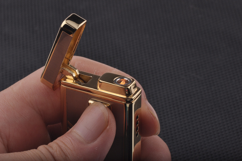 正品百诚高档精品打火机个性创意龙纹灵敏触摸感应打火机防风充气