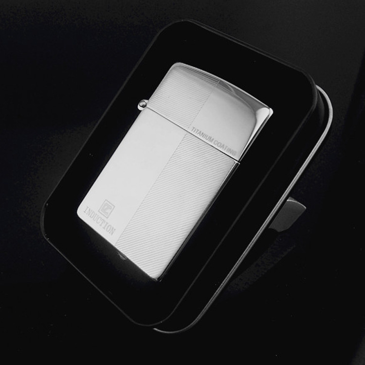 成龙触摸电子感应打火机机电子直冲砂轮式易打充气礼盒打火机批发