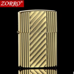佐罗新款上市Z8514A-24K金雕刻时光 高档煤油打火机 礼品促销定制