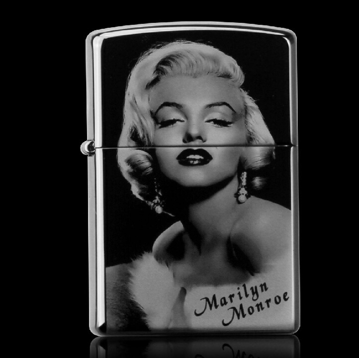 ZIPPO类煤油机 性感女神玛丽莲梦露 金属煤油打火机套装 广告礼品