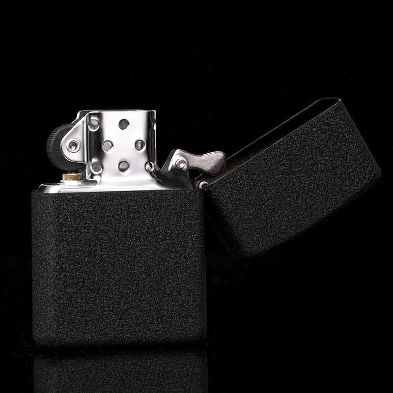 香港原装 zorro佐罗煤油打火机 黑砂光板 创意防风 超薄正品火机