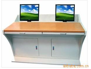 【厂家直销】监控平板双联操作台 福达冷轧板平板双联操作台