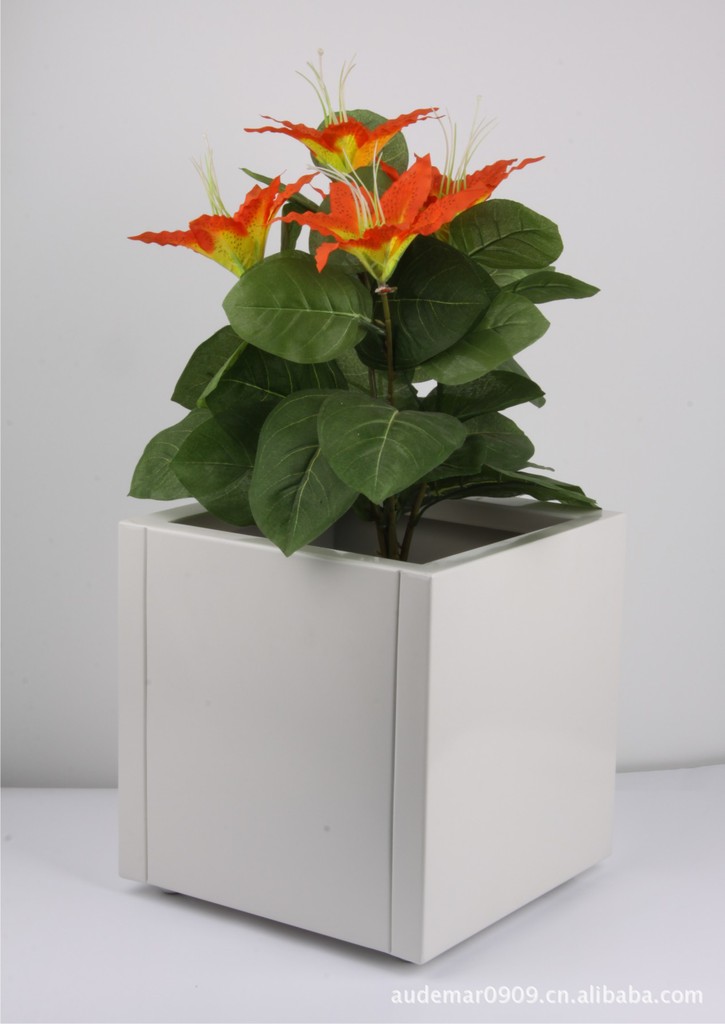 装饰花盆,不锈钢展示花盆,铝制花盆