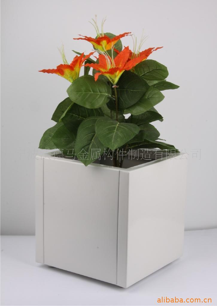 装饰花盆,不锈钢展示花盆,铝制花盆