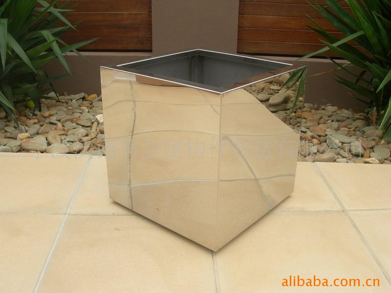 供应不锈钢花盆,不锈钢装饰花盆,不锈钢花盆定制