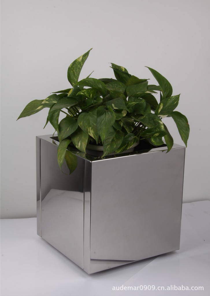 供应不锈钢花盆,不锈钢装饰花盆,不锈钢花盆定制