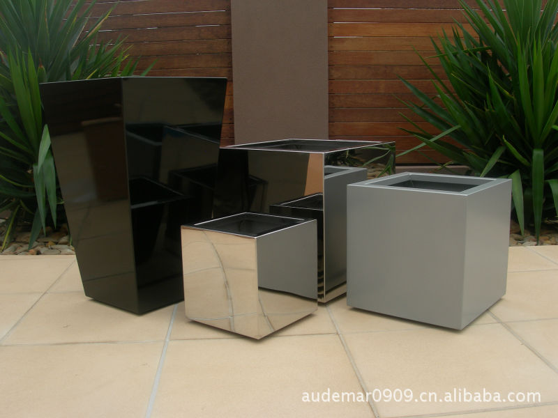 供应金属花盆,铝制喷塑花盆, 装饰花盆